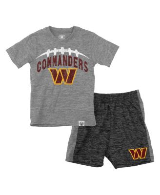 Toddler Gray/Charcoal Washington Commanders T-Shirt and Shorts Set