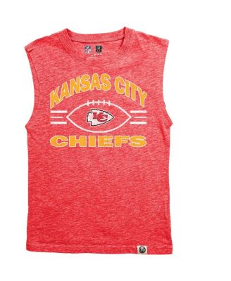 Big Boys and Girls Heather Red Kansas City Chiefs Muscle Tank Top