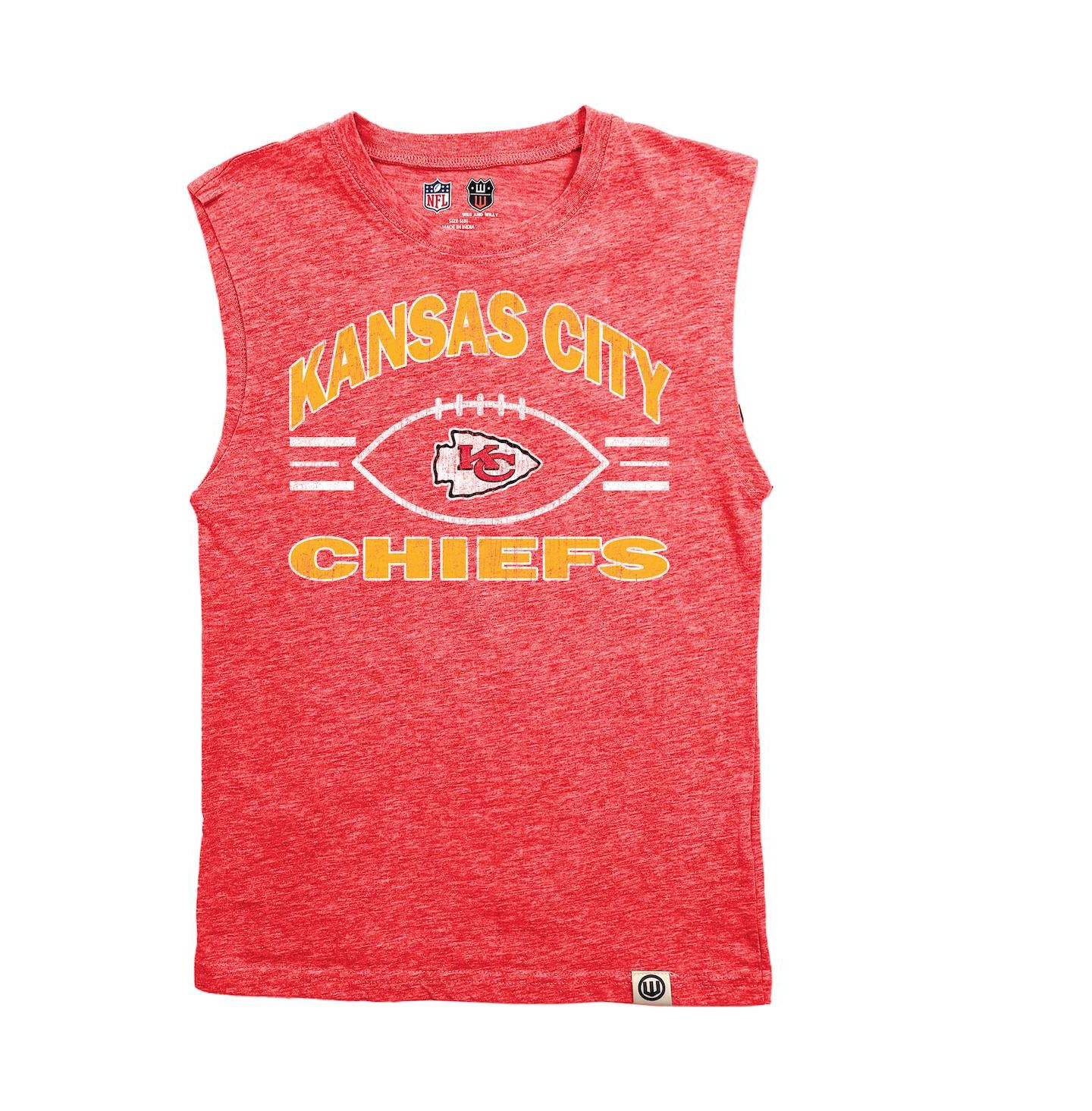 Детский топ Wes & Willy Heather Red Kansas City Chiefs Muscle — фото 1