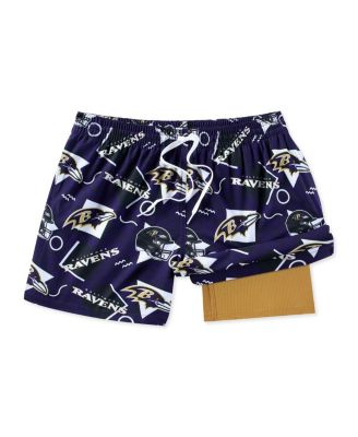 Men's Purple Baltimore Ravens Game Day Fit Classic Lined Swim Trunks