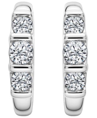 Diamond Hoop Earrings (1/2 ct. t.w.) in Sterling Silver