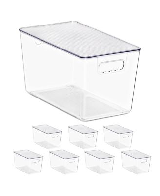 Pack X-Large Stackable Storage Containers with Lids for Kitchen, Pantry, Cabinet Organization