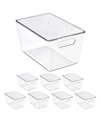 Pack Large Stackable Storage Containers with Lids for Kitchen, Pantry,Cabinet Organization