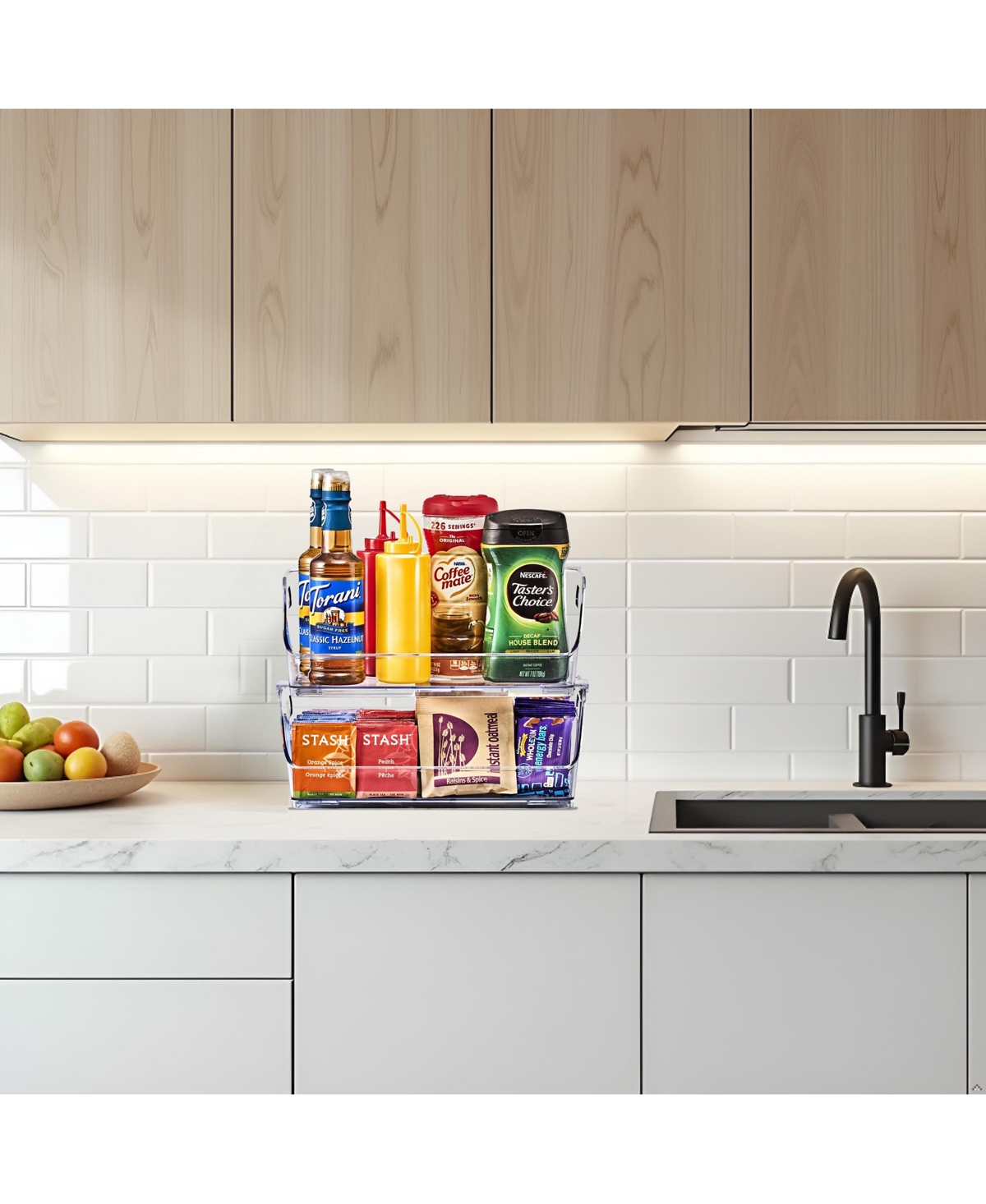 Sorbus Small Wide 8 Pack Stackable Storage Containers for Kitchen, Pantry,Cabinet Organization