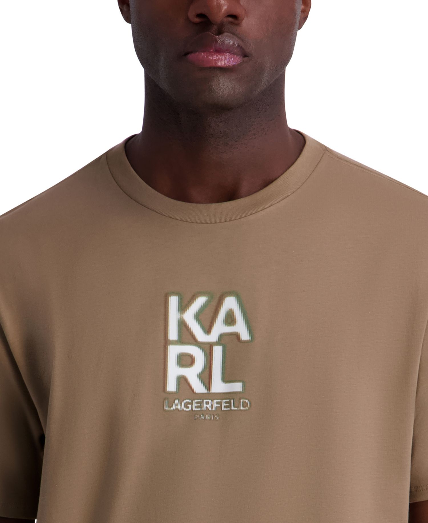 Men's Broken Mirror Effect Karl Logo Graphic T-Shirt