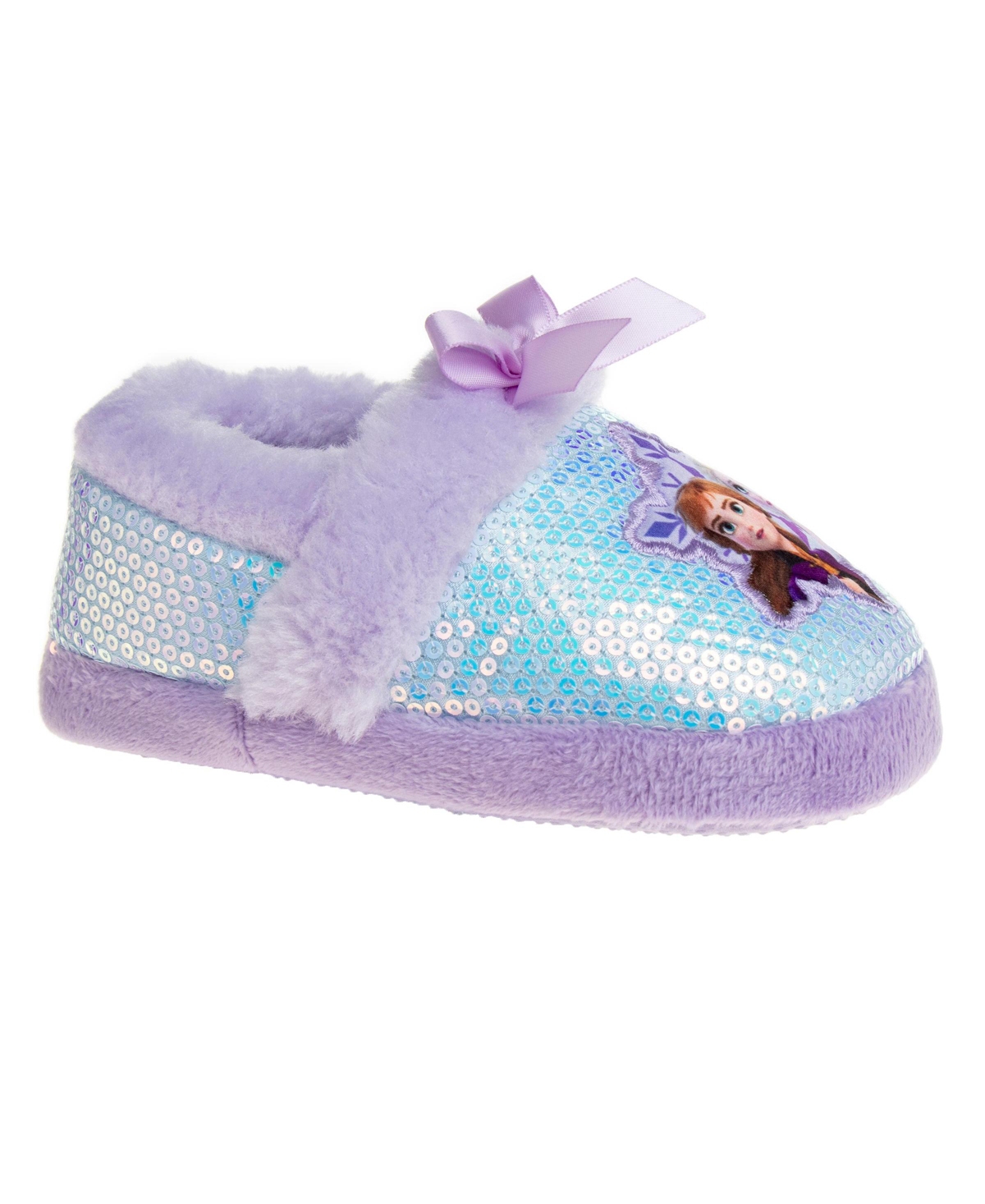 Disney Toddler Frozen Anna and Elsa Slippers Dual Warm Plush Lining Cozy Indoor Use