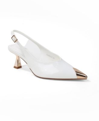 Women's Patent  Heels and Toe Cap Slingback Pumps