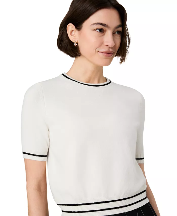 Women's Babysoft Short-Sleeve Rib Stripe Top - thumbnail 4