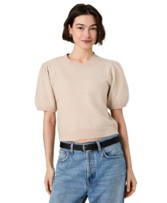 Women's Yulia Knit Puff-Sleeve Top