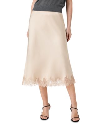 Women's Ennis Satin Lace Midi Skirt