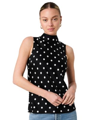 Women's Ennis Polka Dot Sleeveless Blouse