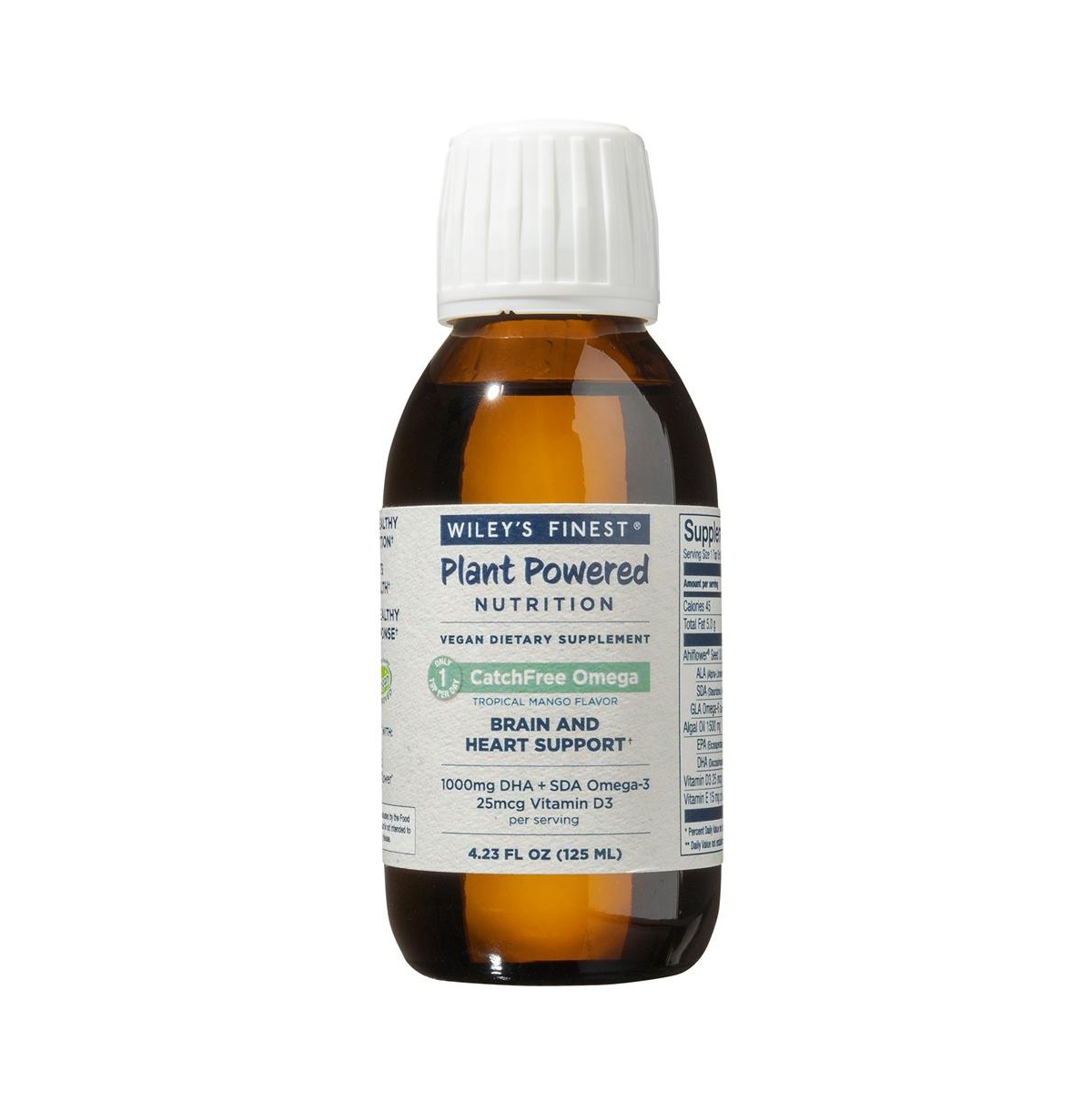Wiley s Finest CatchFree Omega - Omega-3 Liquid - Algae Oil, Mango