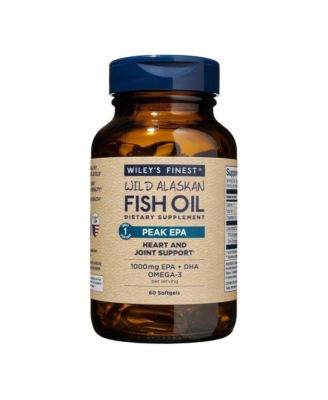 Wild Alaskan Fish Oil Peak EPA - Triple Strength 1000mg Omega-3 for Joint Health - 60 Softgels (60 Servings)