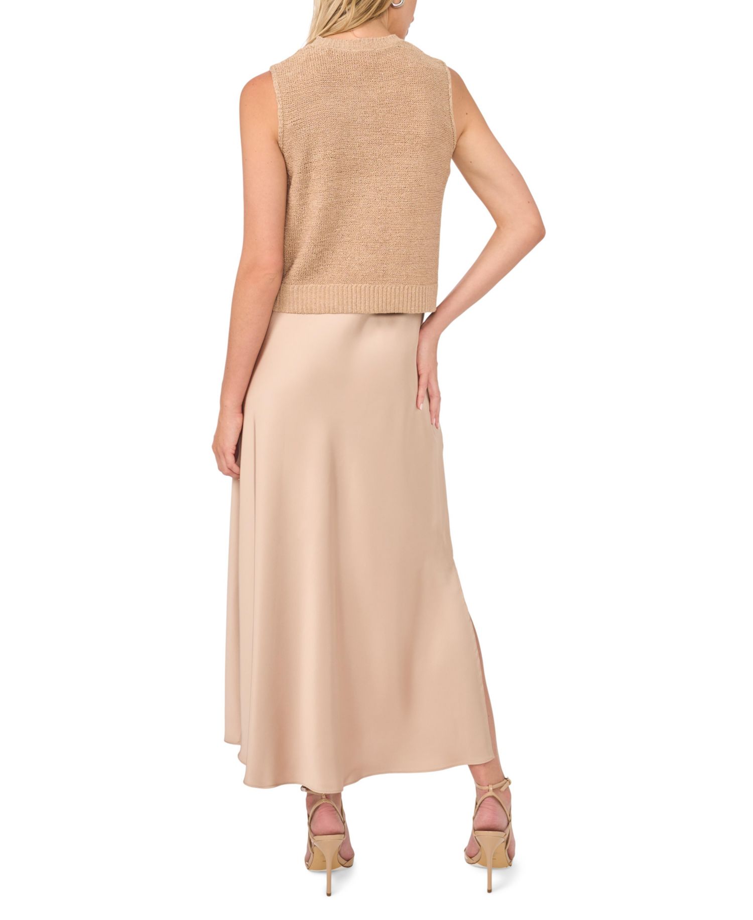 Women's Sleeveless Tank Top and Slip Dress, 2-Piece Set