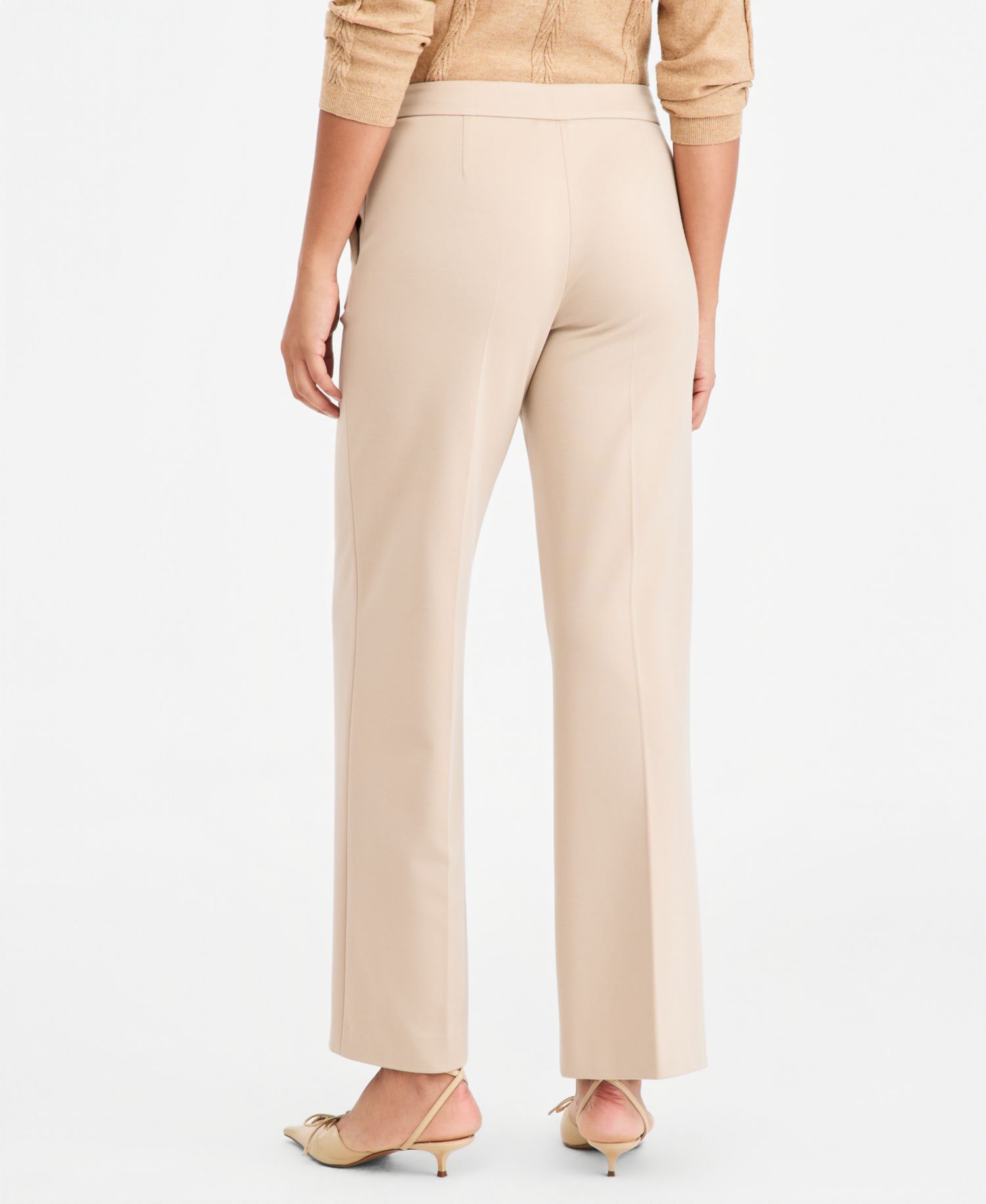 Women's Wide-Leg High-Waisted Stretch Pants