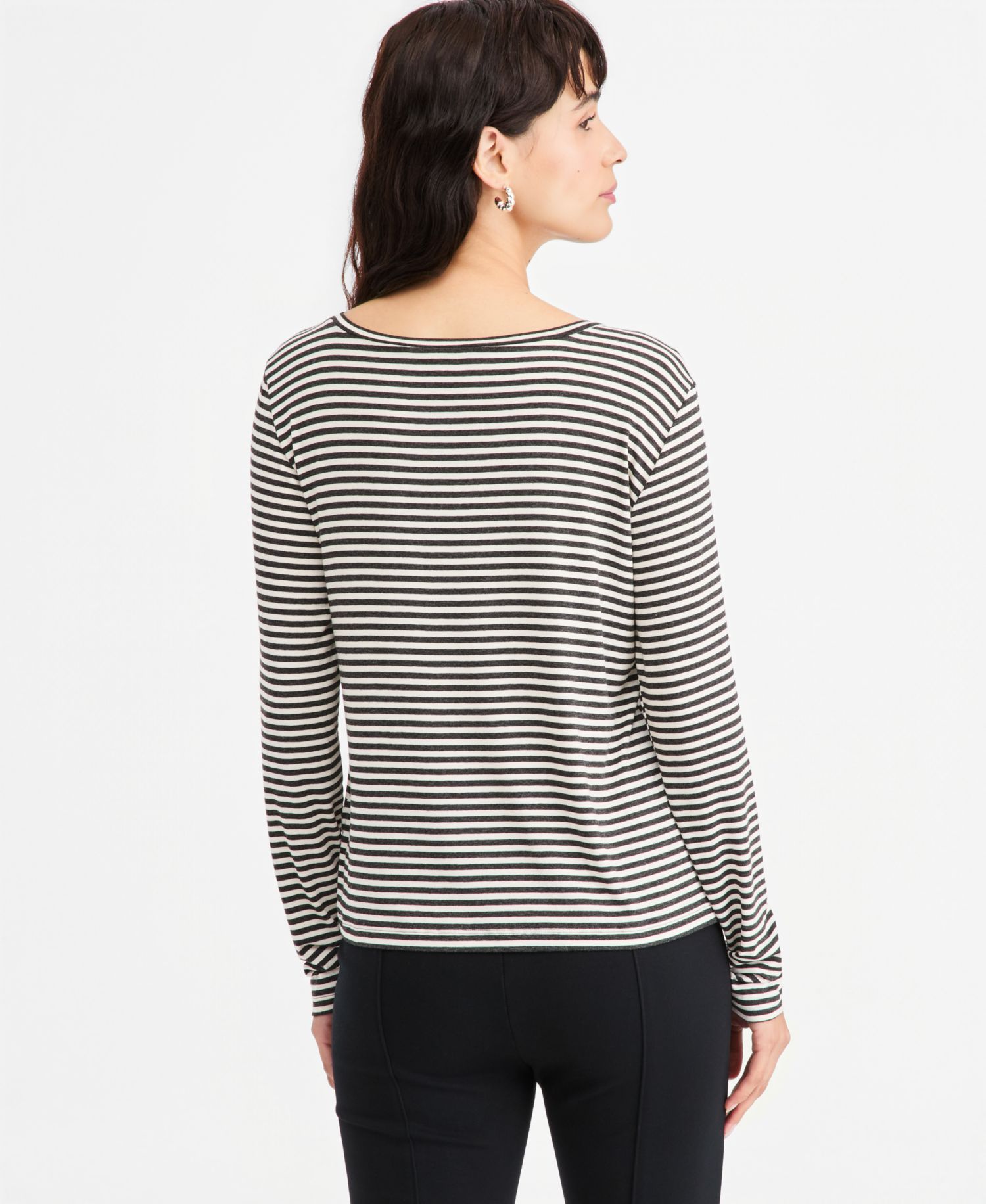 Women's Emmmora Striped Three-Quarter-Sleeve T-Shirt