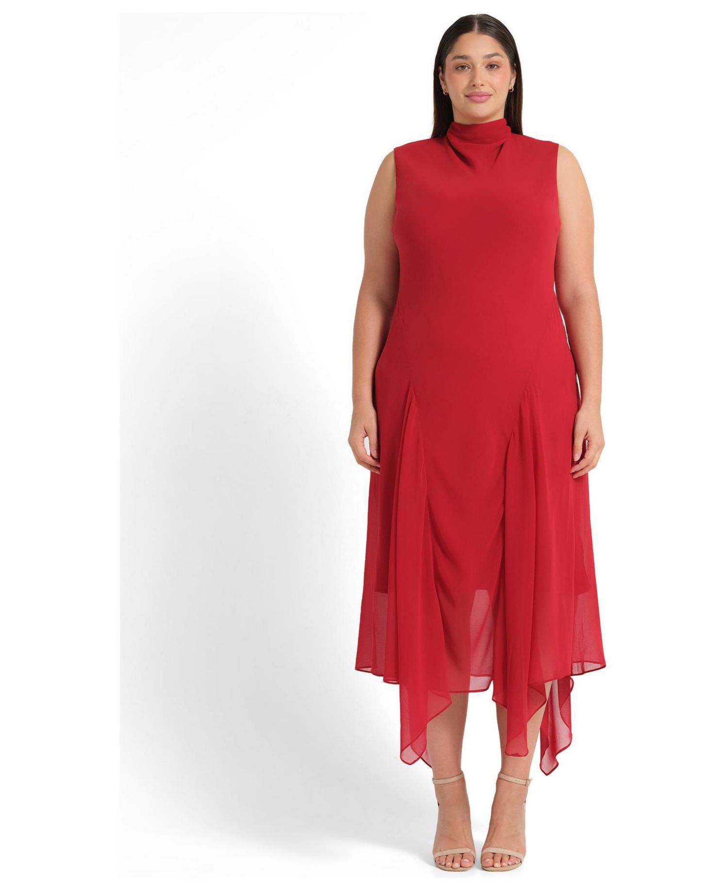Women's Holly Halter Assymetric Sheath Midi Dress