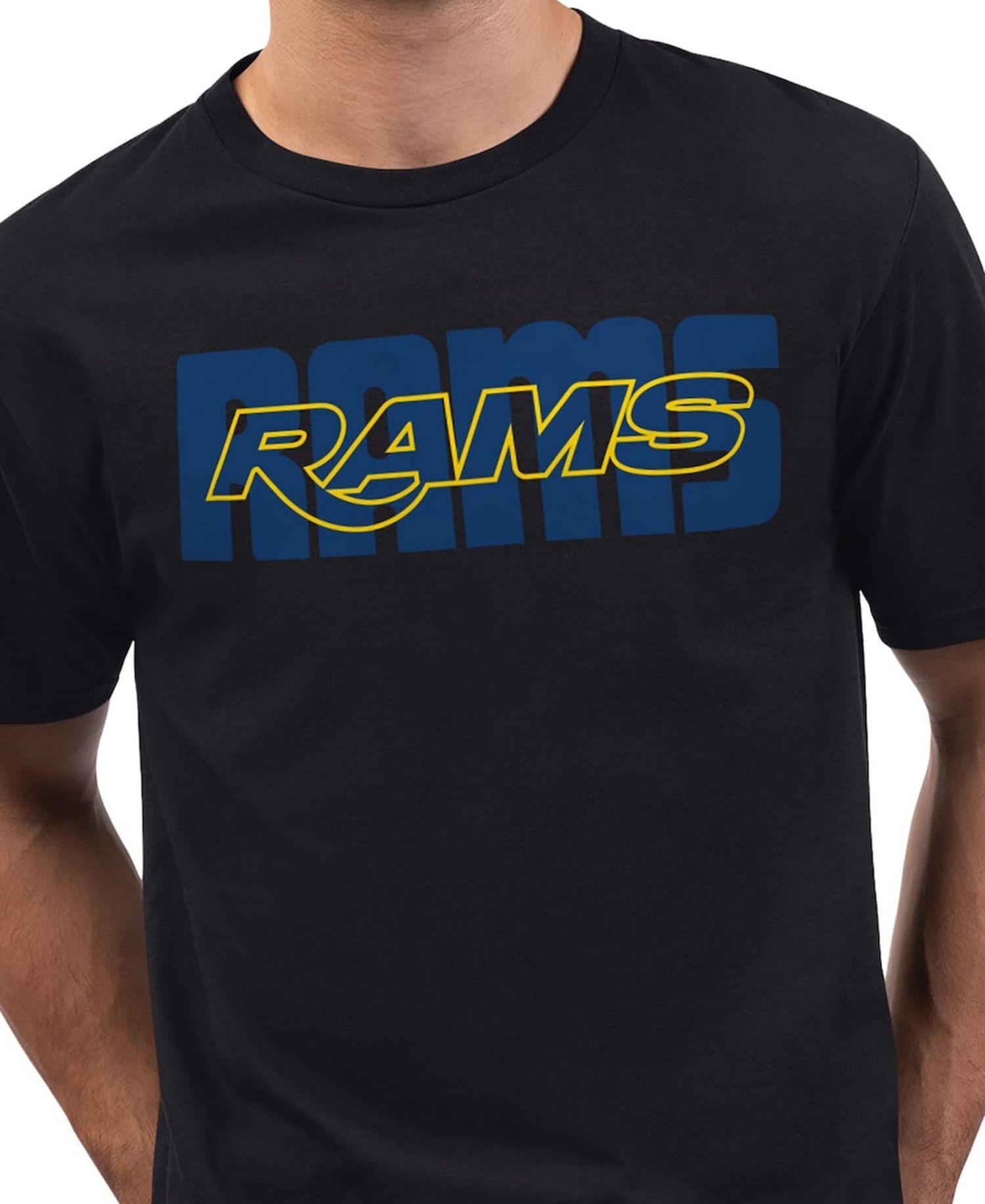 Men's Black Los Angeles Rams Smart Tech Prime Time T-Shirt