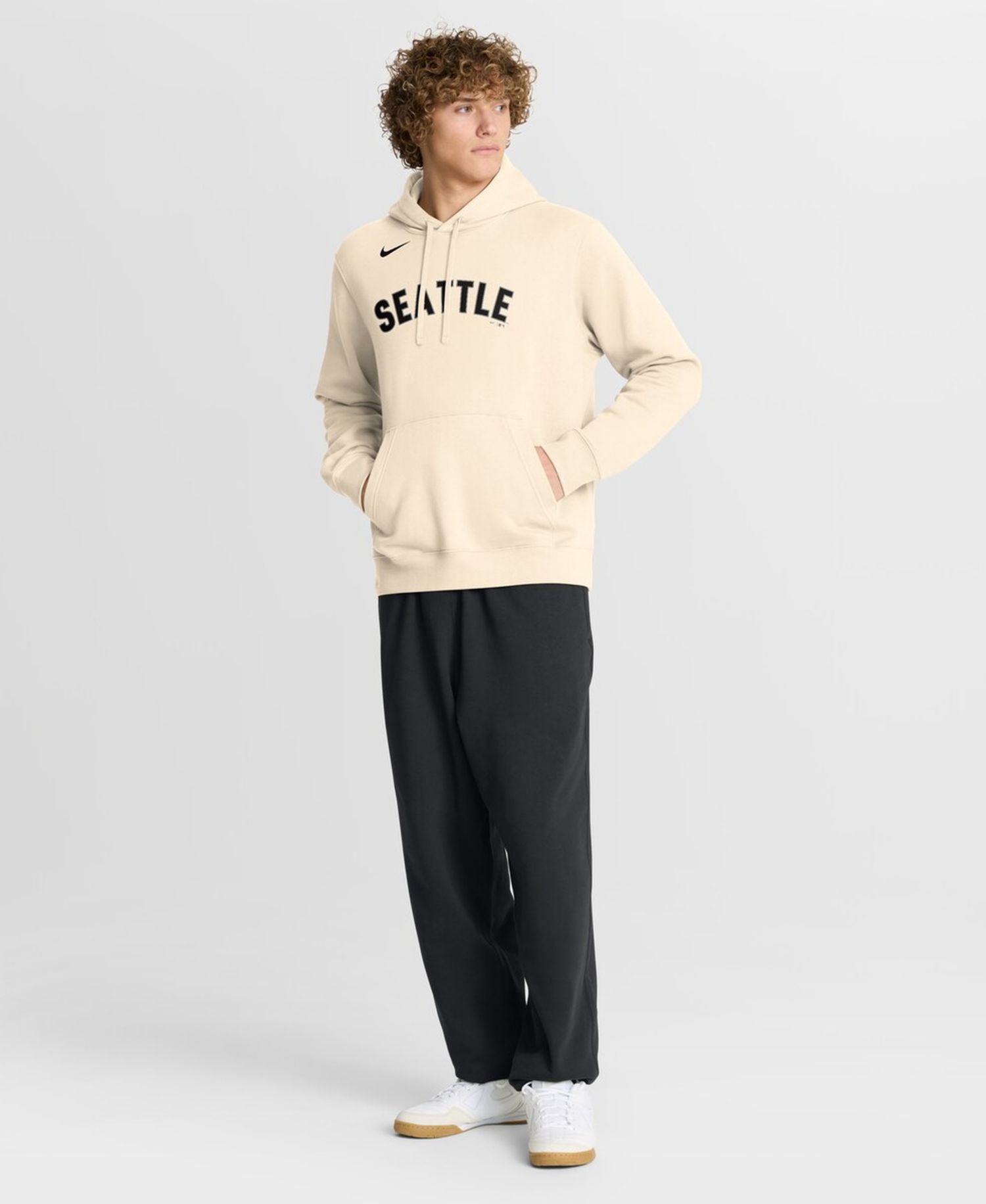 Men's Cream Seattle Mariners Alternate Club Fleece Hoodie