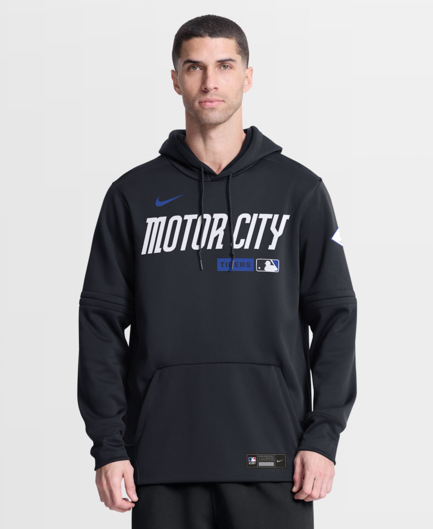 Men's Navy Detroit Tigers Authentic Collection City Connect Therma-FIT Hoodie