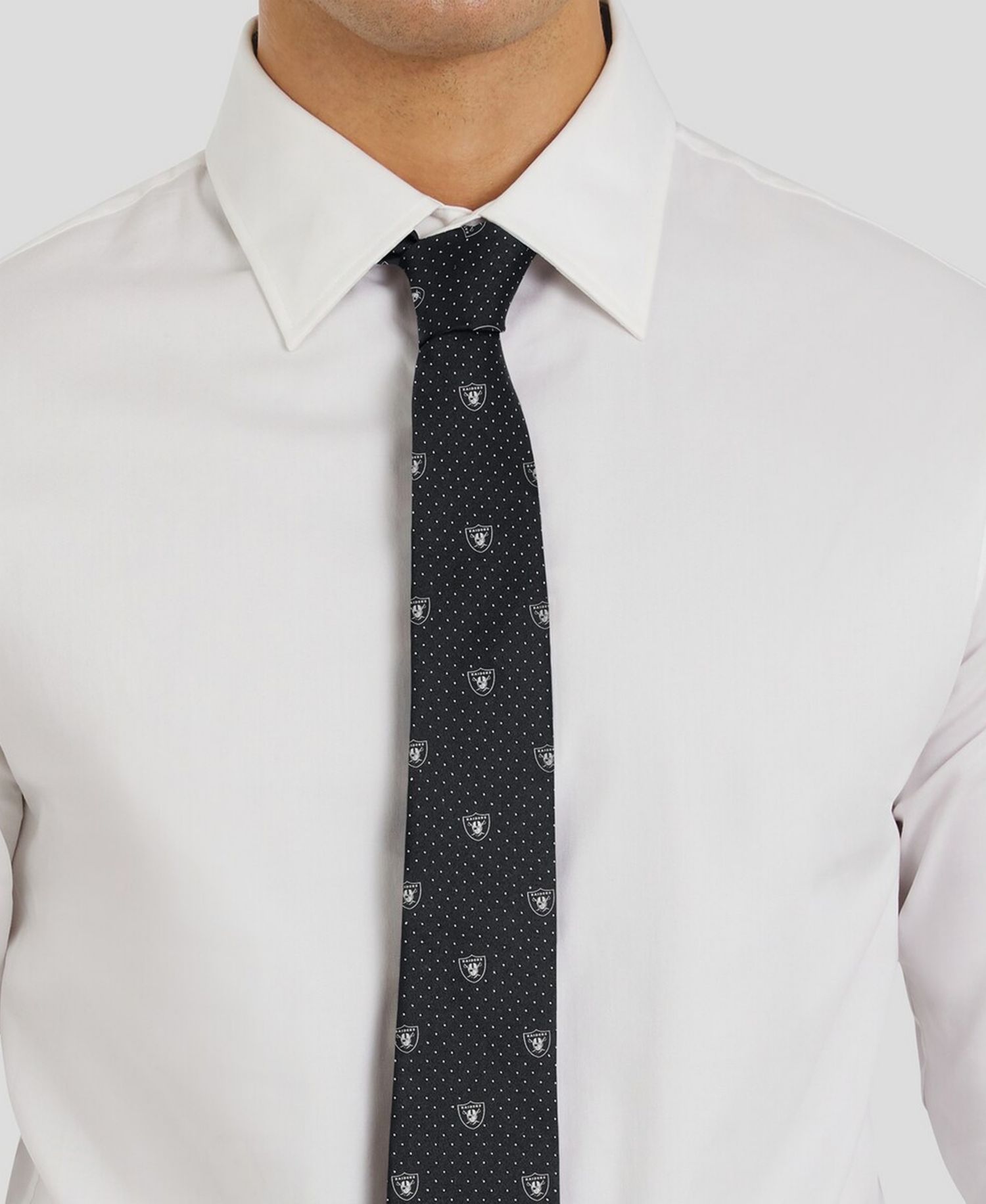 Men's Las Vegas Raiders Game Day Polka Dot Tie