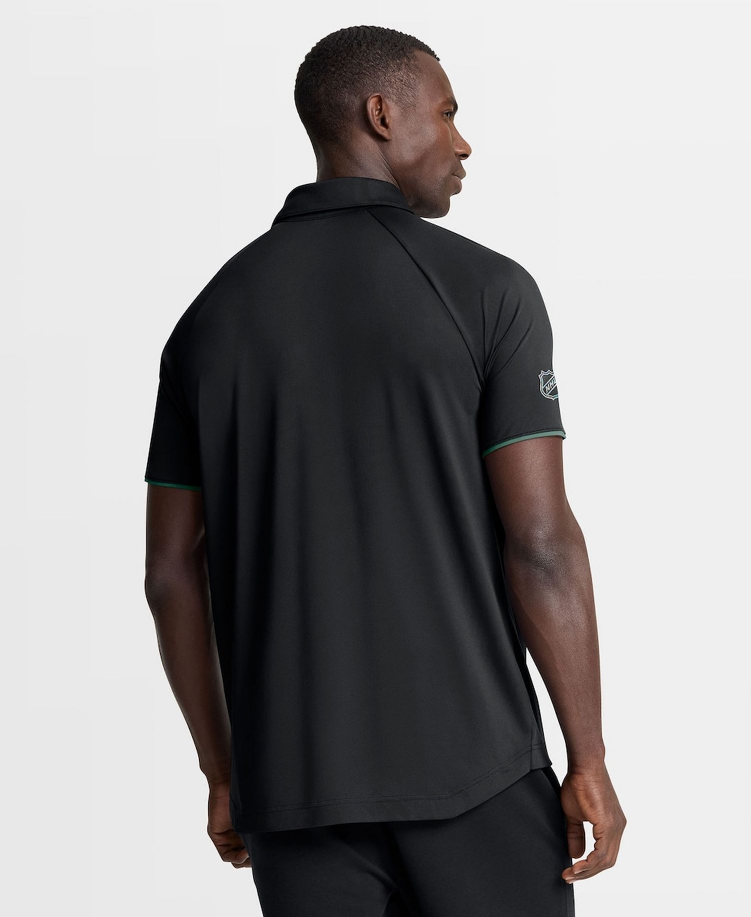 Men's Black Minnesota Wild Authentic Pro Rink Raglan Polo Shirt