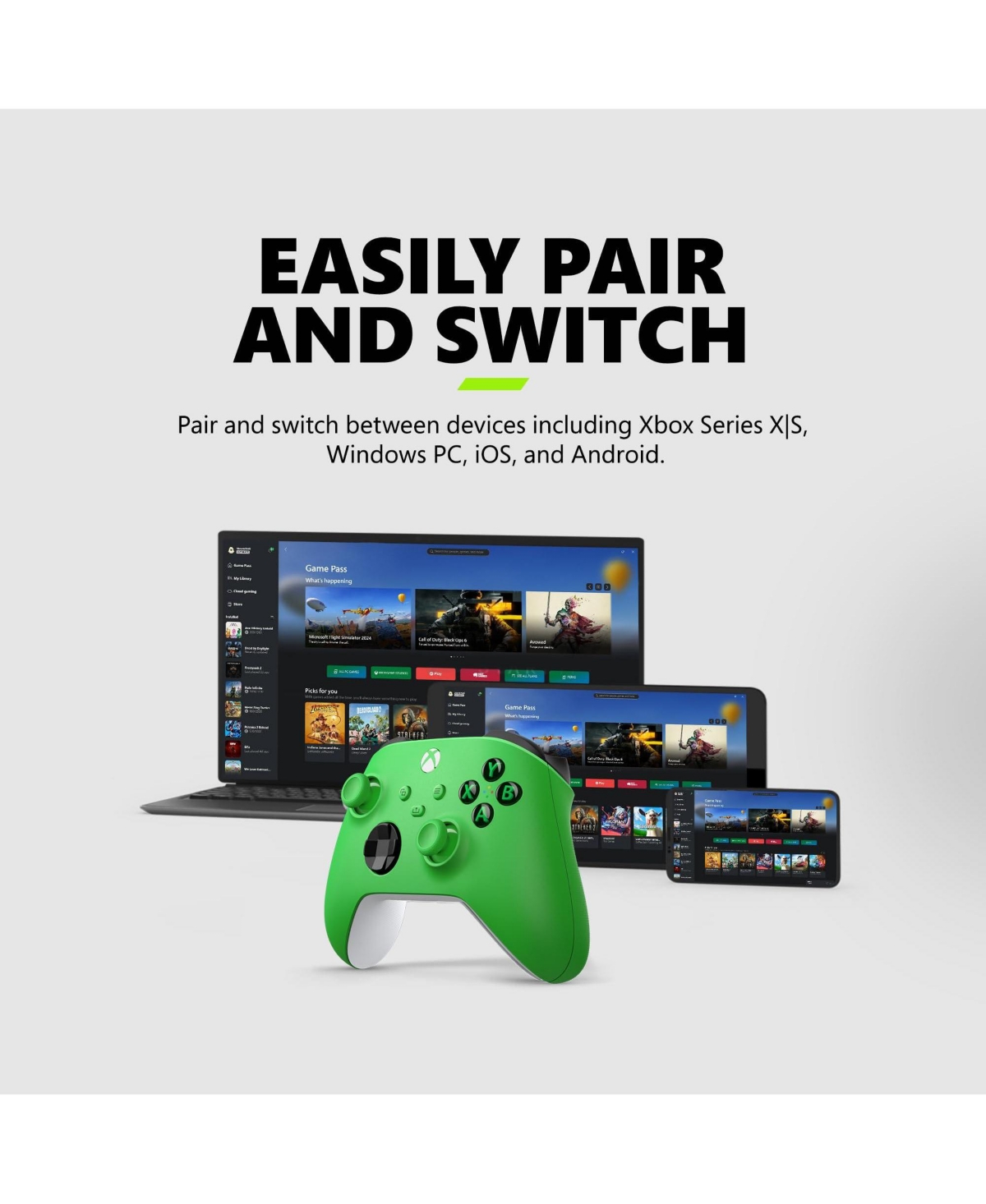 Xbox Kmd Accessory and Volcain Green Wireless and Doom Special Edition Controller