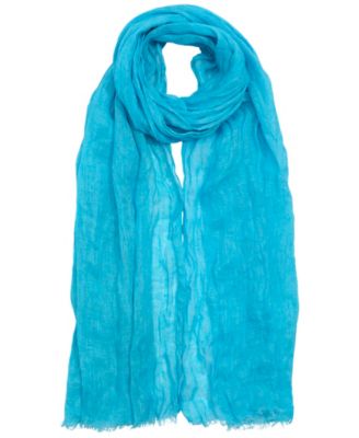 Men's Embroidered Linen Scarf