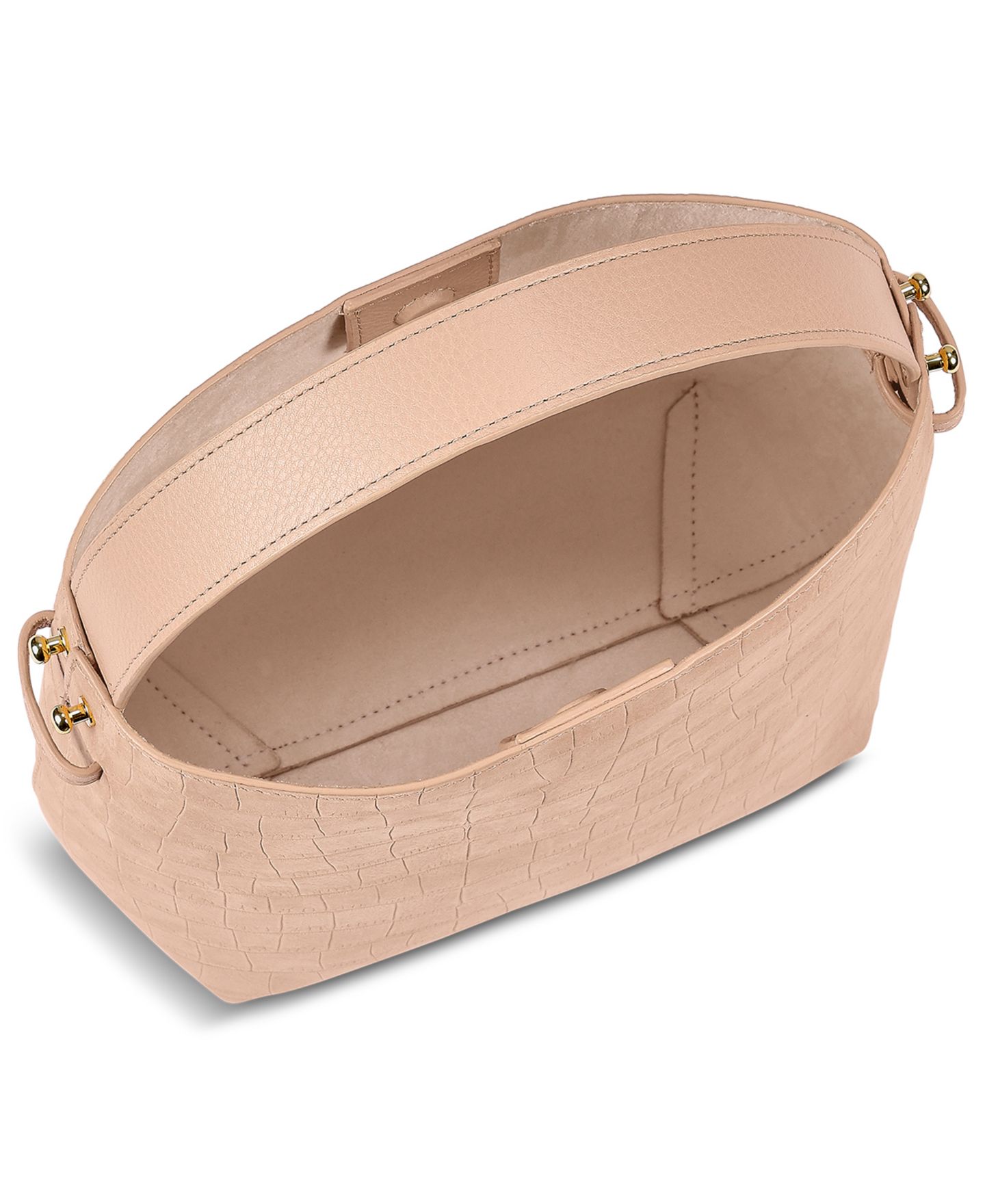 Женская сумка GiGi New York Selena Nubuck Leather Small Bucket, цвет: Капучино — фото 2