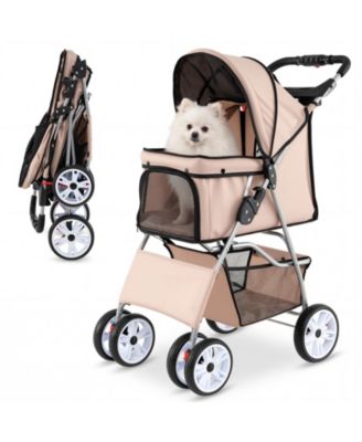 4 Wheel Pet Stroller for Small Dogs and Cats up to 33 lbs