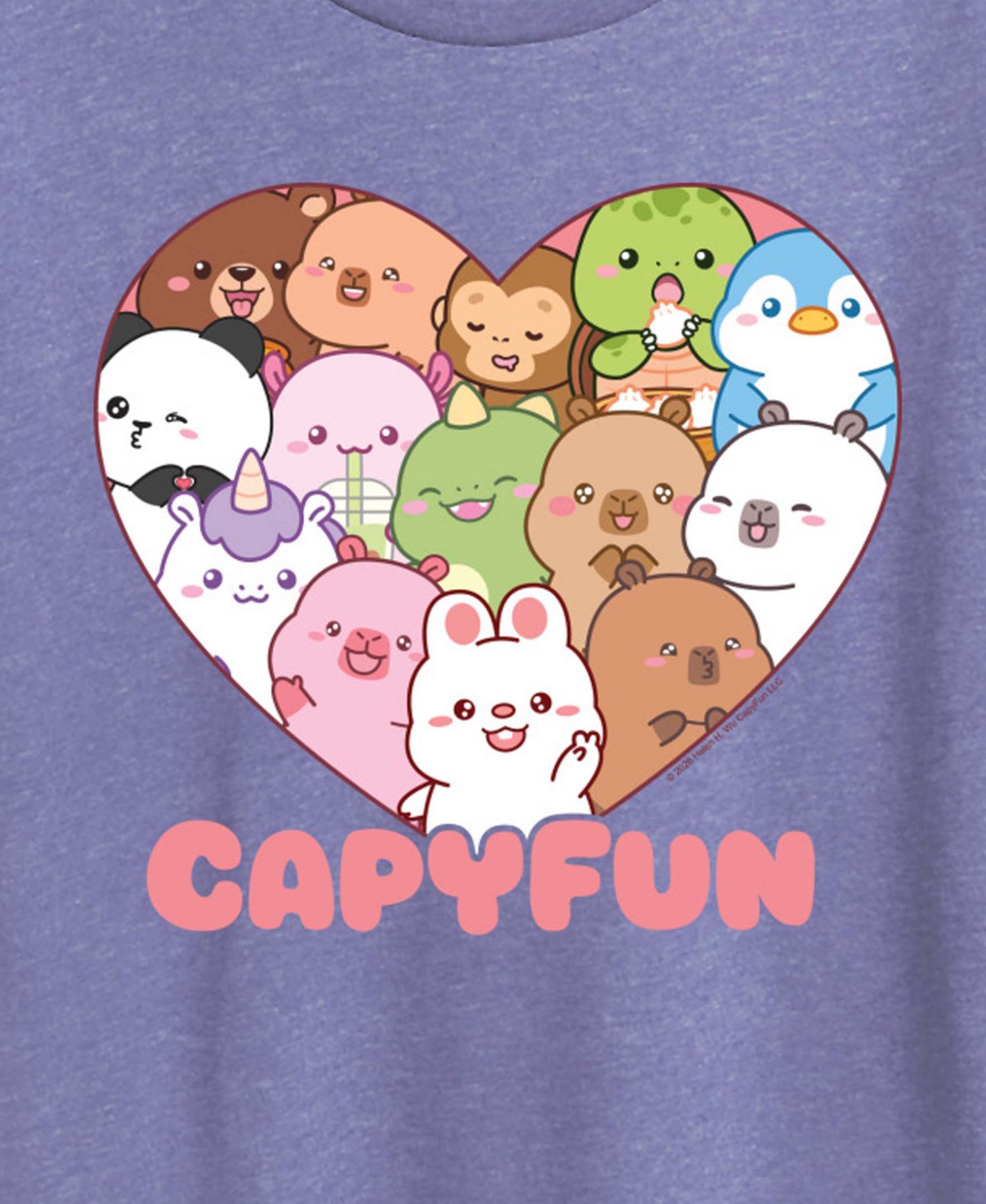 Plus Size CapyFun Friends Collage Graphic T-Shirt