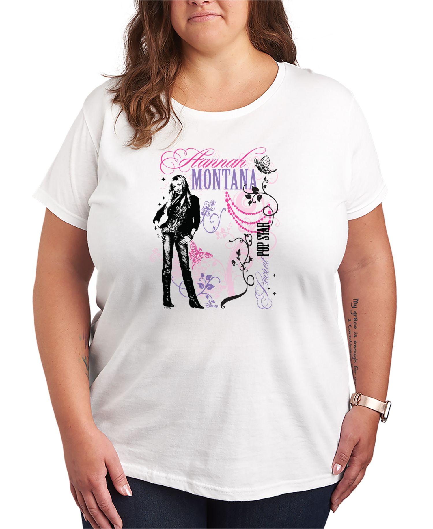 Plus Size Hannah Montana Pop Star Graphic T-Shirt