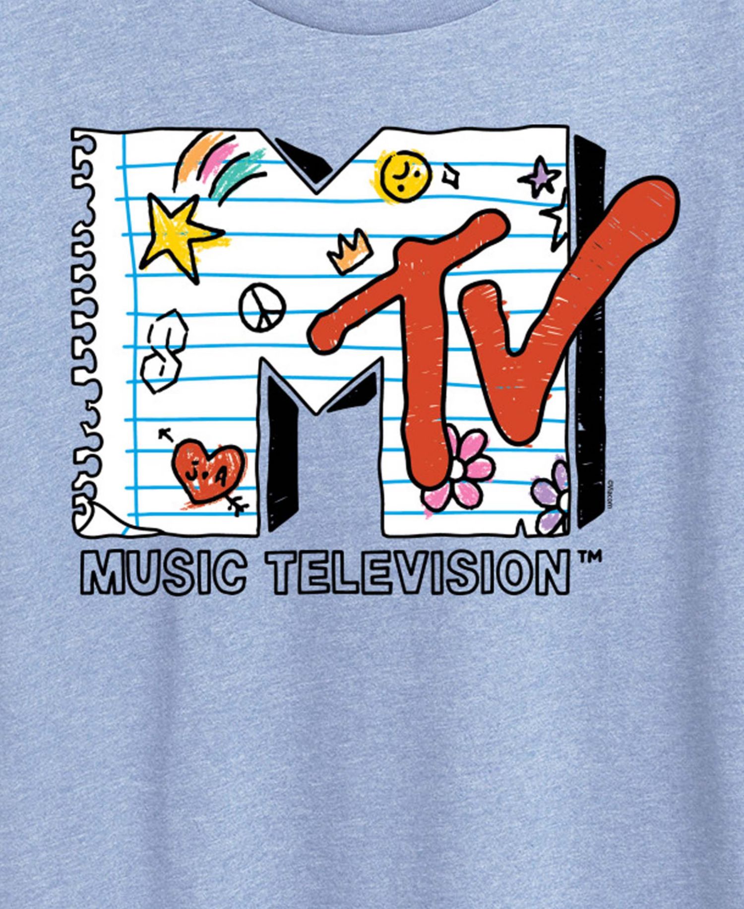Plus Size MTV Notebook Logo Graphic T-Shirt