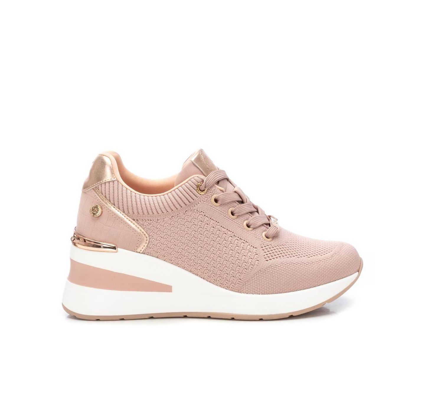 Женские кроссовки XTI Wedge Lace-Up, цвет: Телесный — фото 2