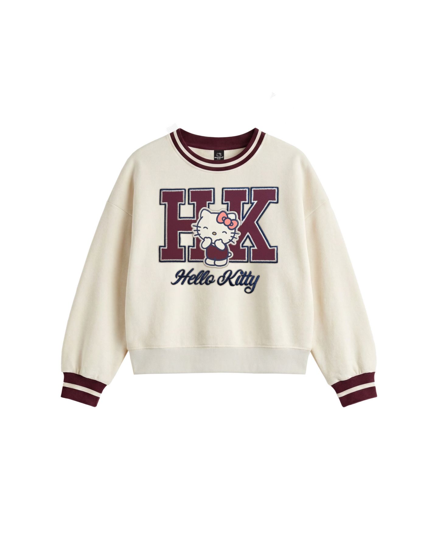 Комплект Hello Kitty Long-Sleeve Sweatshirt and Pants, 2-Piece Set для девочек, цвет: Молочный белый — фото 2