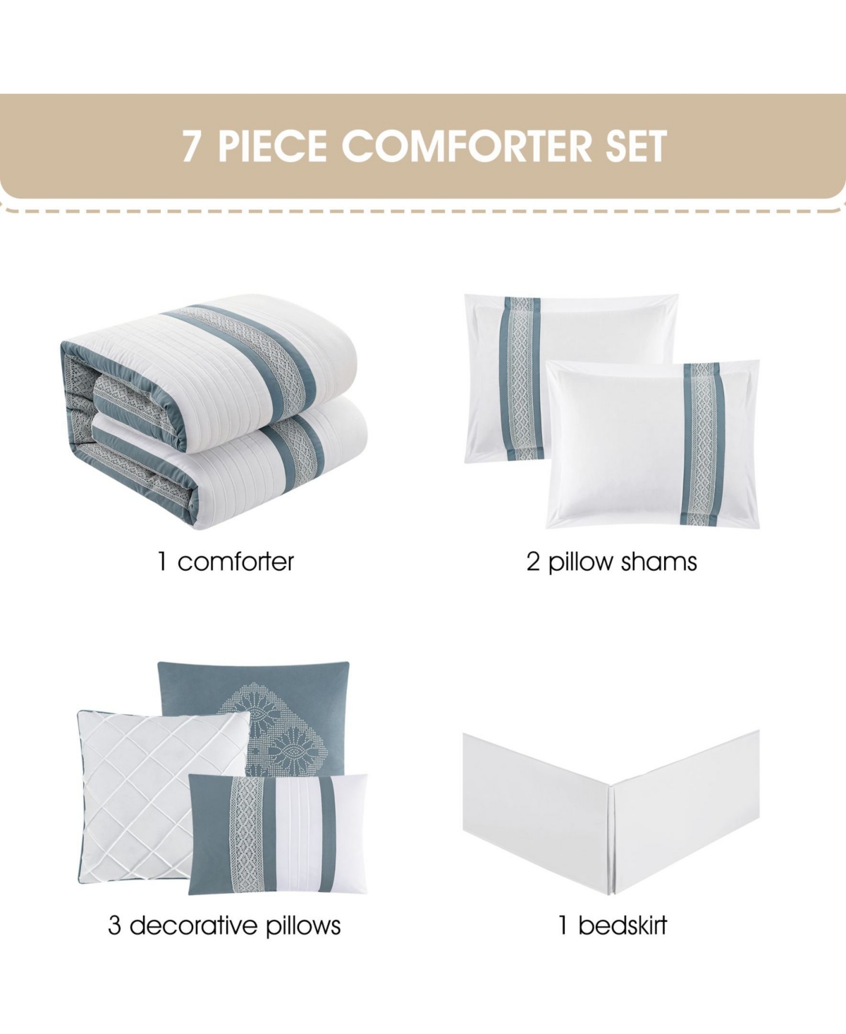 Stratford Park Durango Stripes 7-Pc. Comforter Set