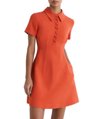 Women's Half-Button Flippy Mini Dress