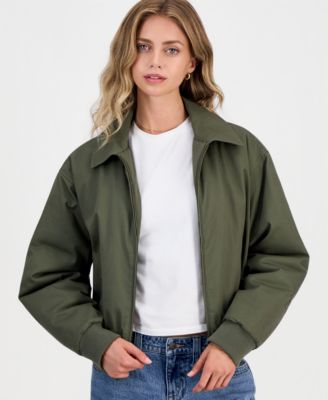 Juniors' Twill Bomber Jacket