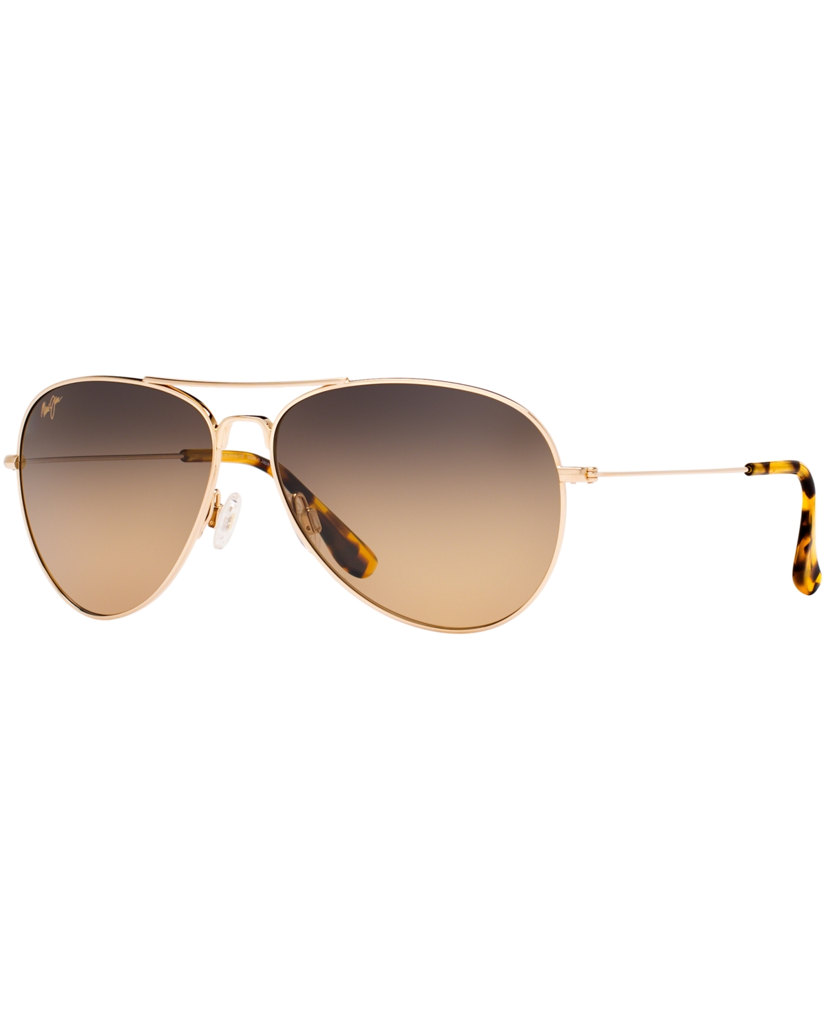 Maui Jim Polarized Mavericks Sunglasses, 264 In Gold,bronze