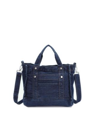 Women's Rework Tote Bag Crossbody Shoulder Bag Washed Mini Satchel Top Handle Everyday Casual Handbag