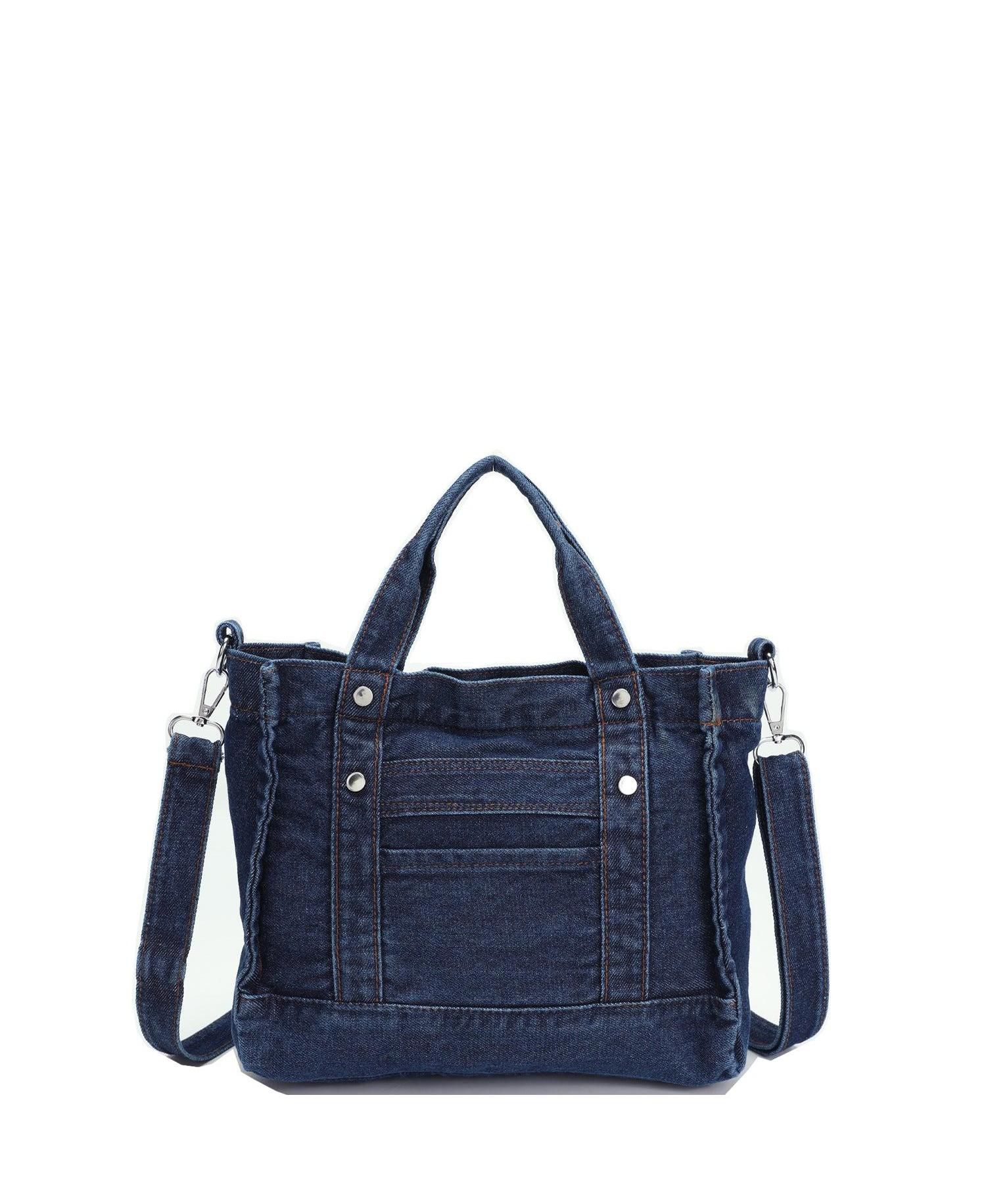 Women's Rework Tote Bag Crossbody Shoulder Bag Washed Mini Satchel Top Handle Everyday Casual Handbag