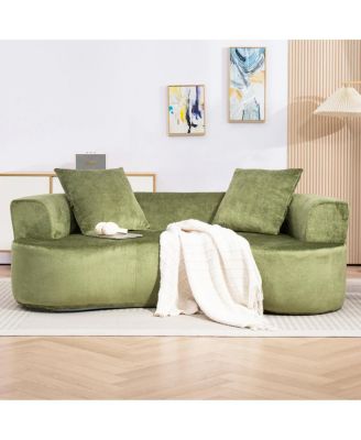 79" Modern Upholstered Sofa, Curved Loveseat Cloud Couch For Small Spaces