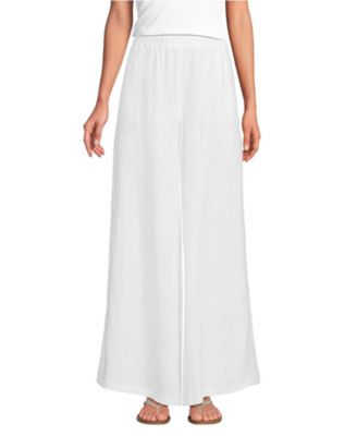Women's Linen High Rise Palazzo Pants - Set Bottom