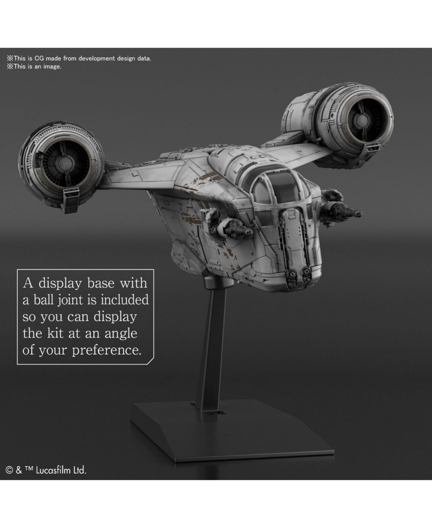 Конструкторы Bandai Star Wars: The Mandalorian Razor Crest #18 Plastic Model Kit, Ages 15+, цвет: Разноцветный — фото 3