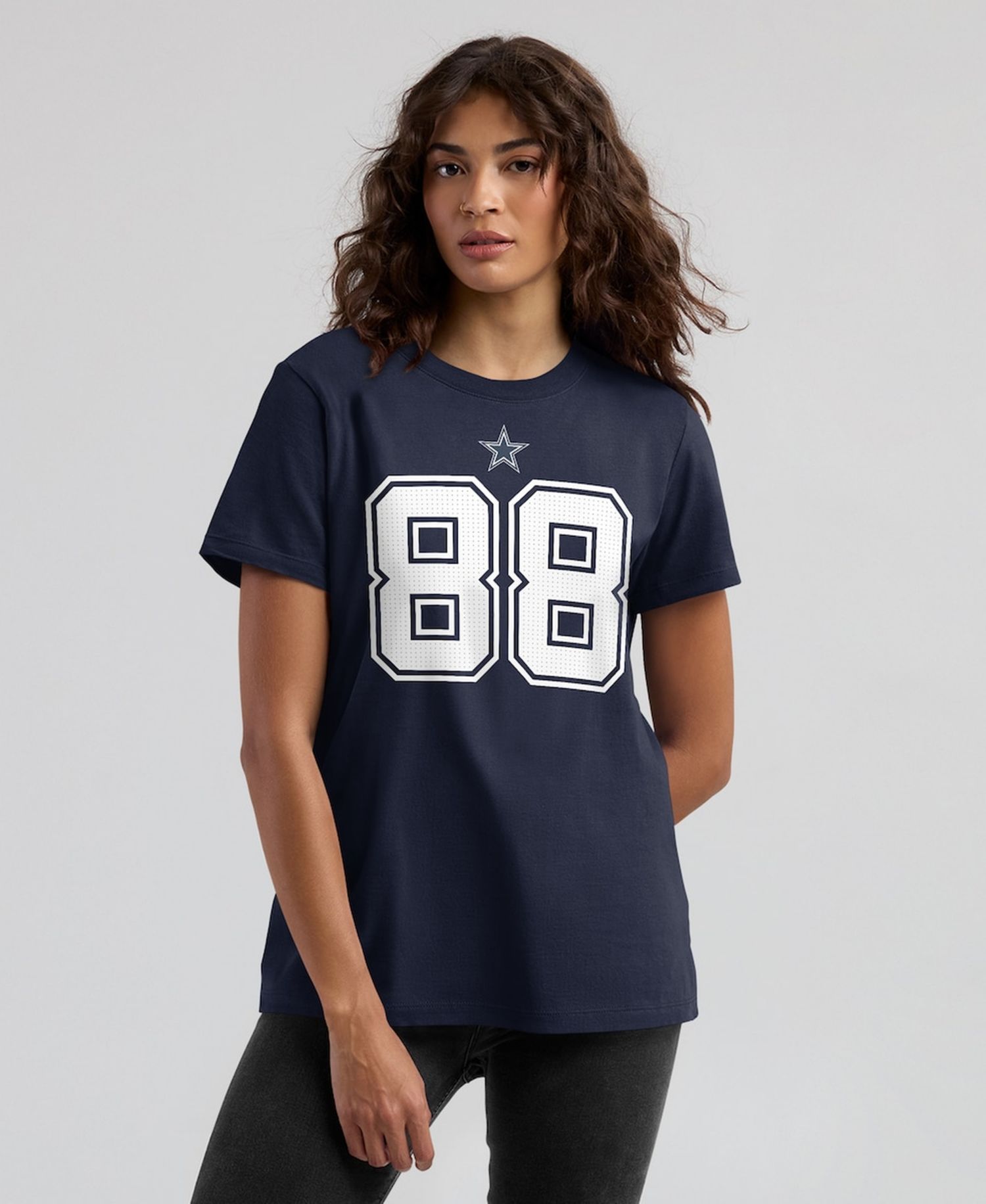 Women's CeeDee Lamb Navy Dallas Cowboys Player Name & Number T-Shirt