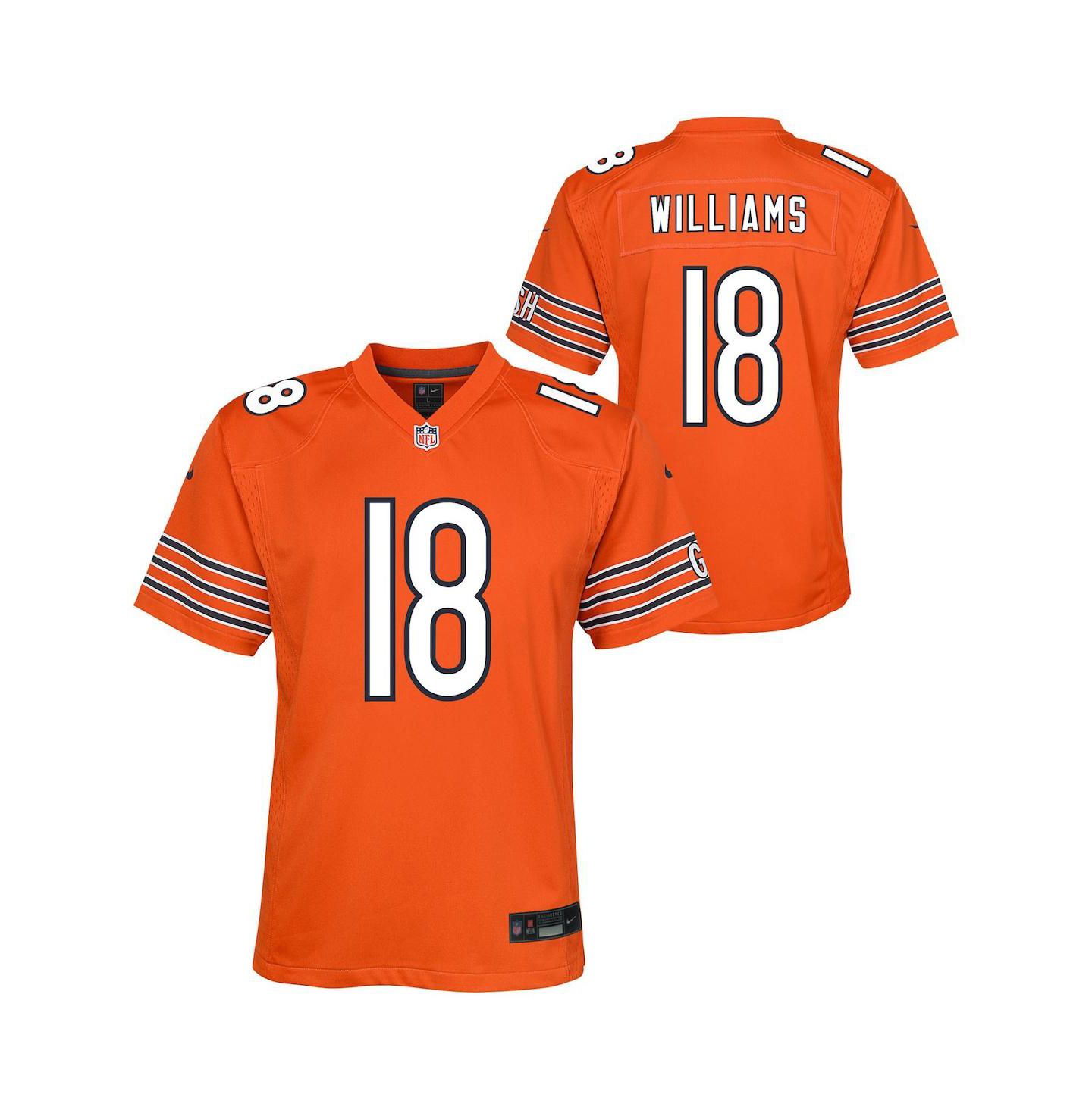 Детская игровая джерси Nike Caleb Williams Chicago Bears, Orange — фото 1
