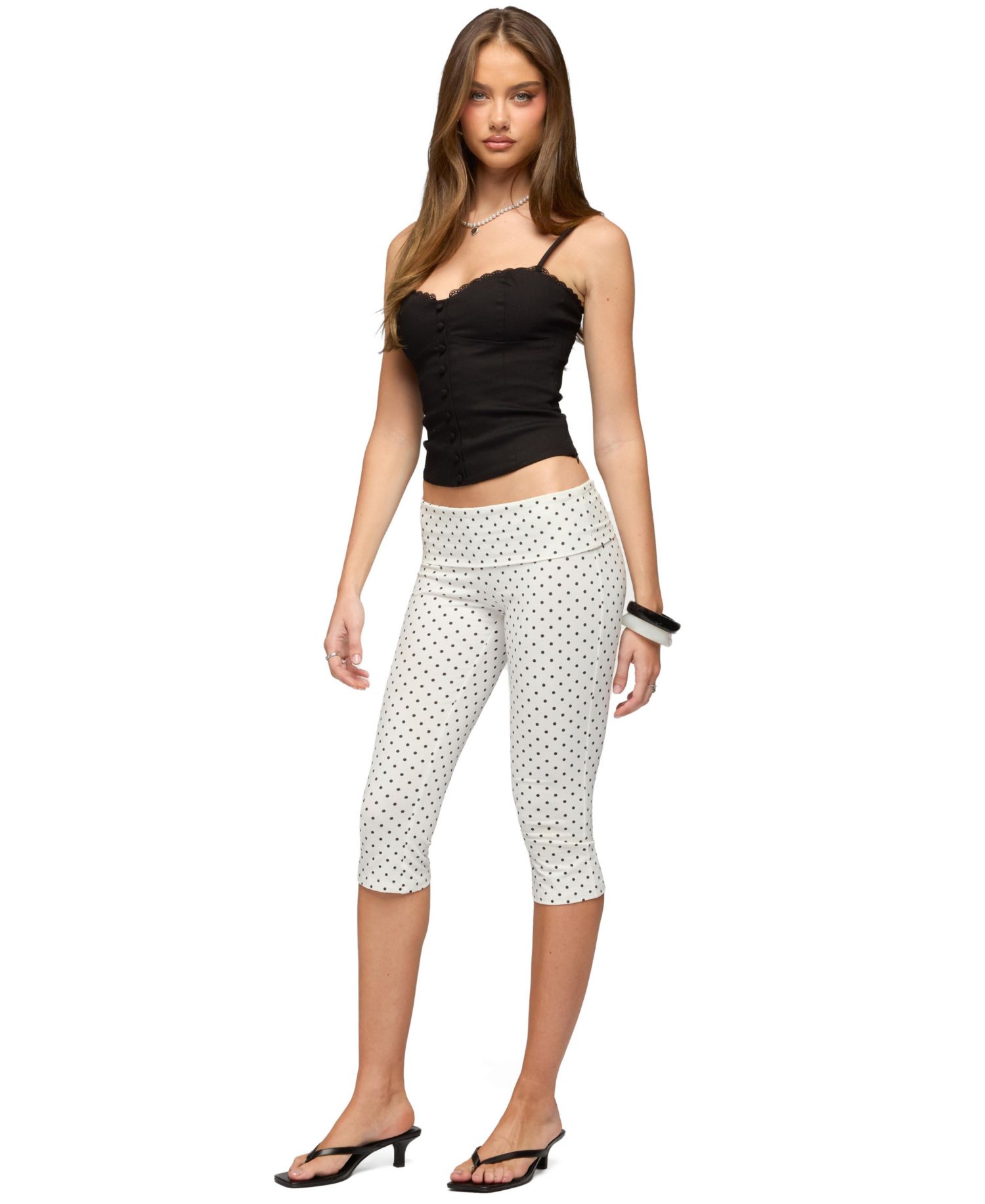 Women's Helenna Button Front Lace Up Top
