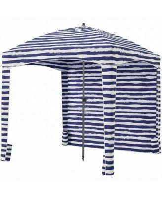 6x6 Feet Beach Tent Sun Shelter UPF50+ Portable Canopy With Side Walls