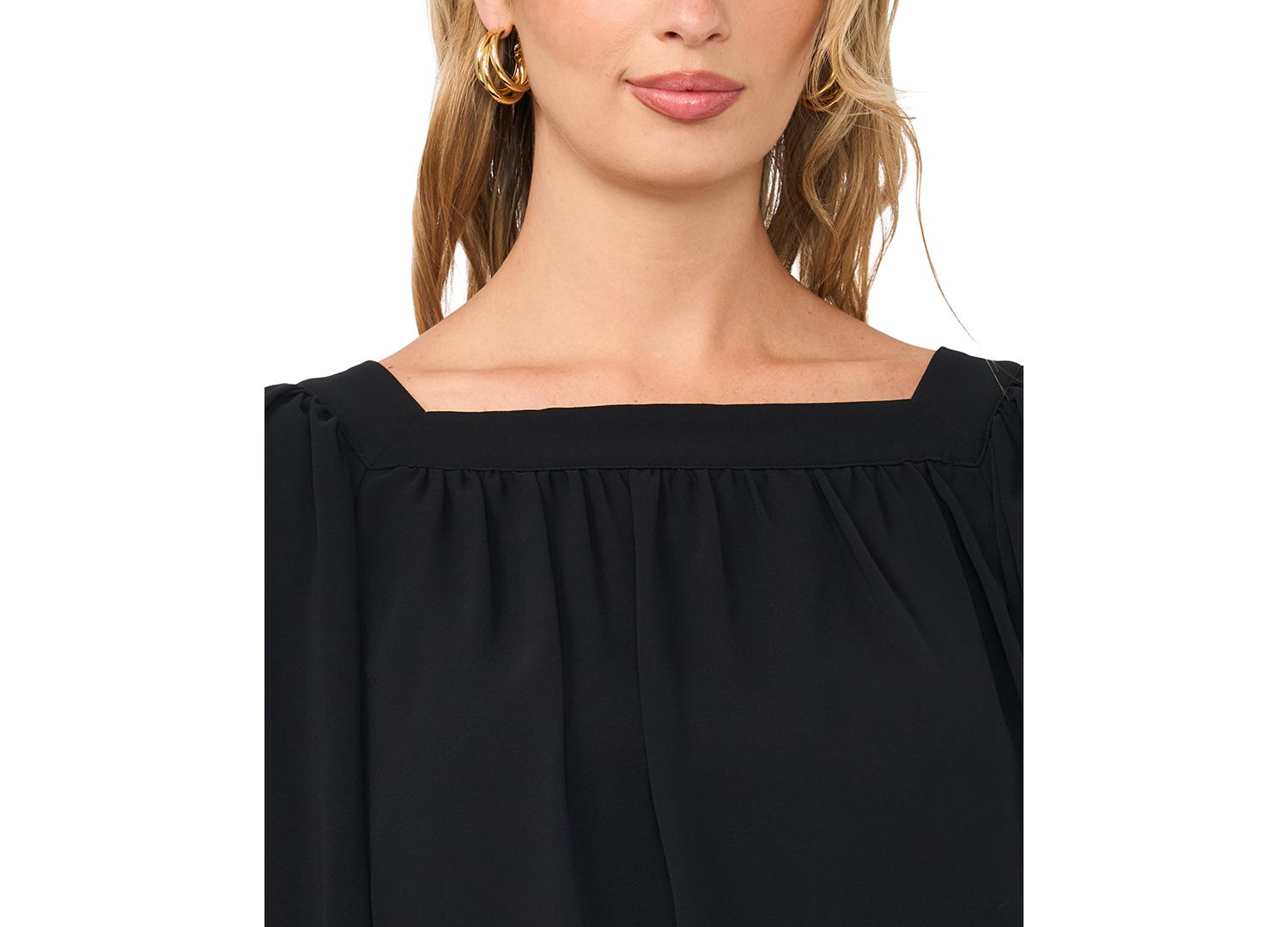 Women's Square Neck Bubble Blouse