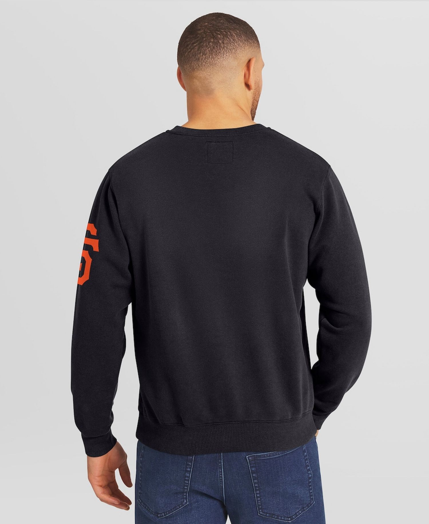 Darius Rucker Collection by Men's Black San Francisco Giants Washed Crew Neck Pullover Sweatshirt